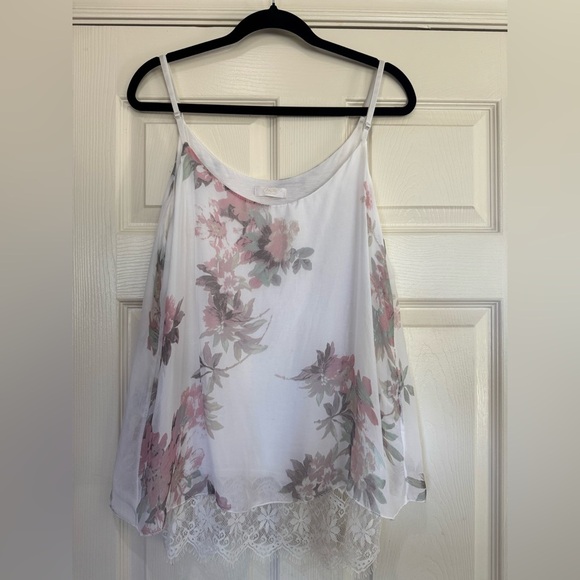 Scandal Made In Italy Silk & Lace Cami Top - Picture 2 of 6